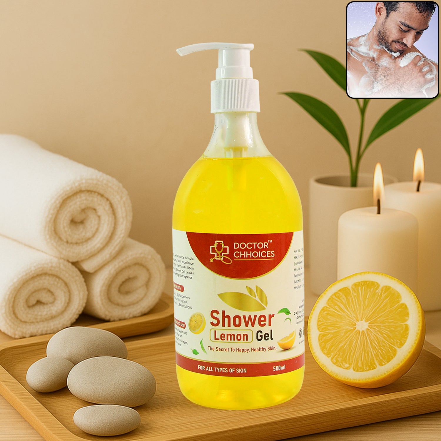 Doctor Chhoices  Choices Lemon Shower Gel  500ml (1 Pc) Doctor Chhoices  Choices Lemon Shower Gel  500ml (1 Pc)
